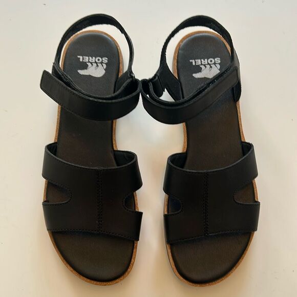 SOREL ELLA III ANKLE - BLACK - LEATHER, Size 7.5, NWOT - Picture 3 of 9